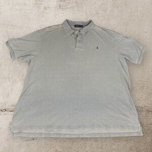 Polo Ralph Lauren Shirt‎ Mens 3XB Big Light Blue Polo Cotton Classic Business